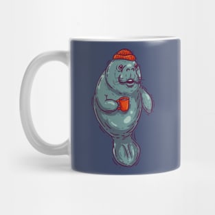 Manatee drinking Tea - Chubby Mermaid Mug